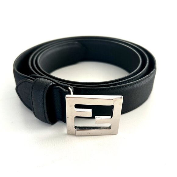Fendi UNISEX  Squared FF Leather Belt EUC - Picture 6 of 12
